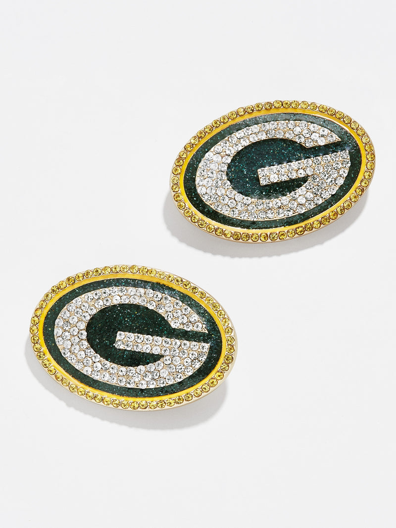 BaubleBar Green Bay Packers NFL Statement Stud Earrings - Green Bay Packers - 
    NFL earrings
  
