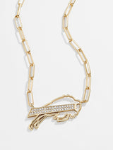 BaubleBar Buffalo Bills NFL Gold Chain Necklace - Buffalo Bills - NFL paperclip chain nameplate necklace
