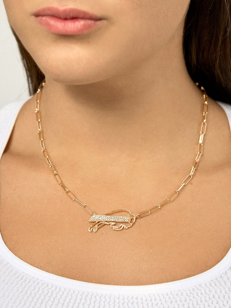 BaubleBar Buffalo Bills NFL Gold Chain Necklace - Buffalo Bills - NFL paperclip chain nameplate necklace