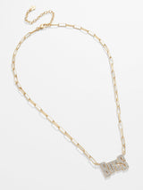 BaubleBar Tampa Bay Buccaneers NFL Gold Chain Necklace - Tampa Bay Buccaneers - NFL paperclip chain nameplate necklace