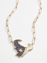BaubleBar Houston Texans NFL Gold Chain Necklace - Houston Texans - NFL paperclip chain nameplate necklace