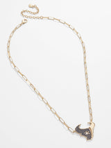BaubleBar Houston Texans NFL Gold Chain Necklace - Houston Texans - NFL paperclip chain nameplate necklace