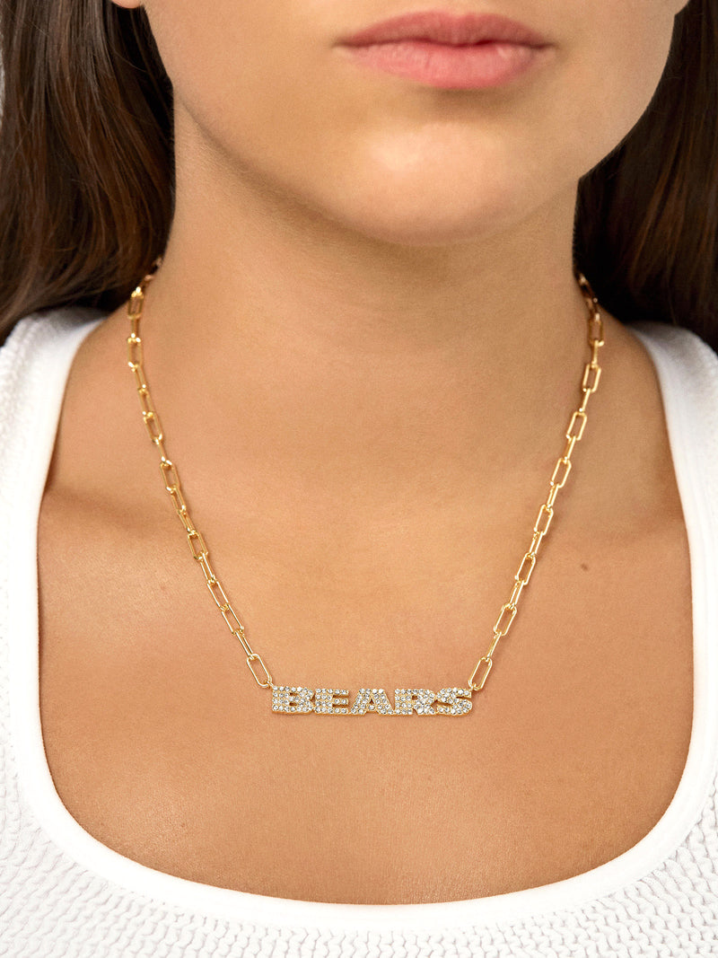 BaubleBar Chicago Bears NFL Gold Chain Necklace - Chicago Bears - 
    NFL necklace
  
