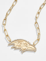 BaubleBar Baltimore Ravens NFL Gold Chain Necklace - Baltimore Ravens - NFL paperclip chain nameplate necklace
