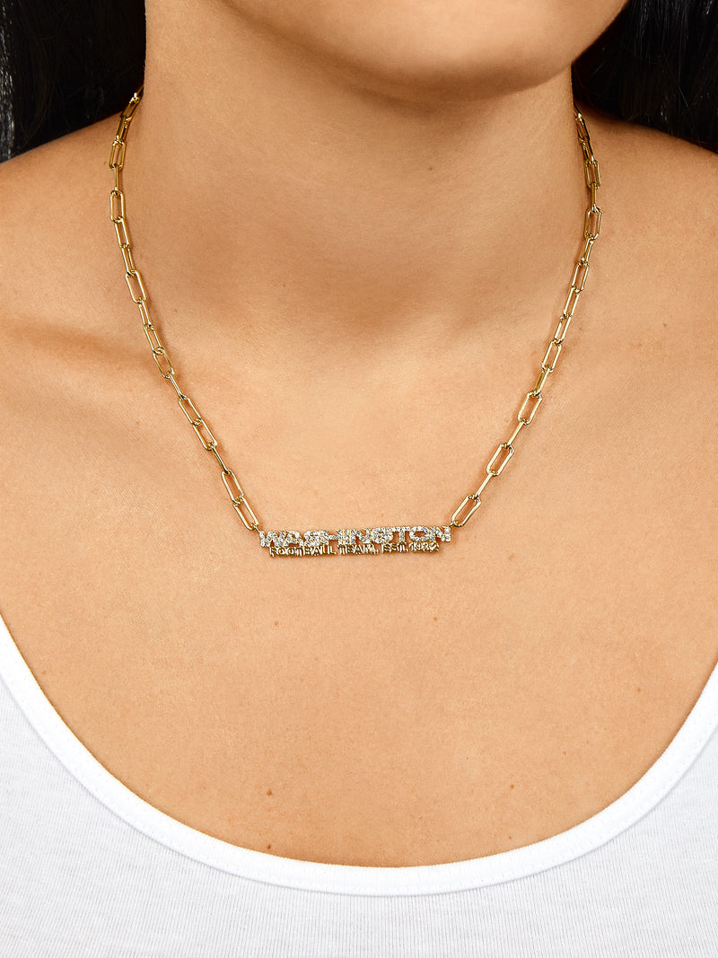 BaubleBar Washington Football Team Gold Chain Necklace - Gold - Get Gifting: Enjoy 20% Off​