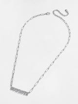BaubleBar Dallas Cowboys NFL Silver Chain Necklace - NFL paperclip chain nameplate necklace