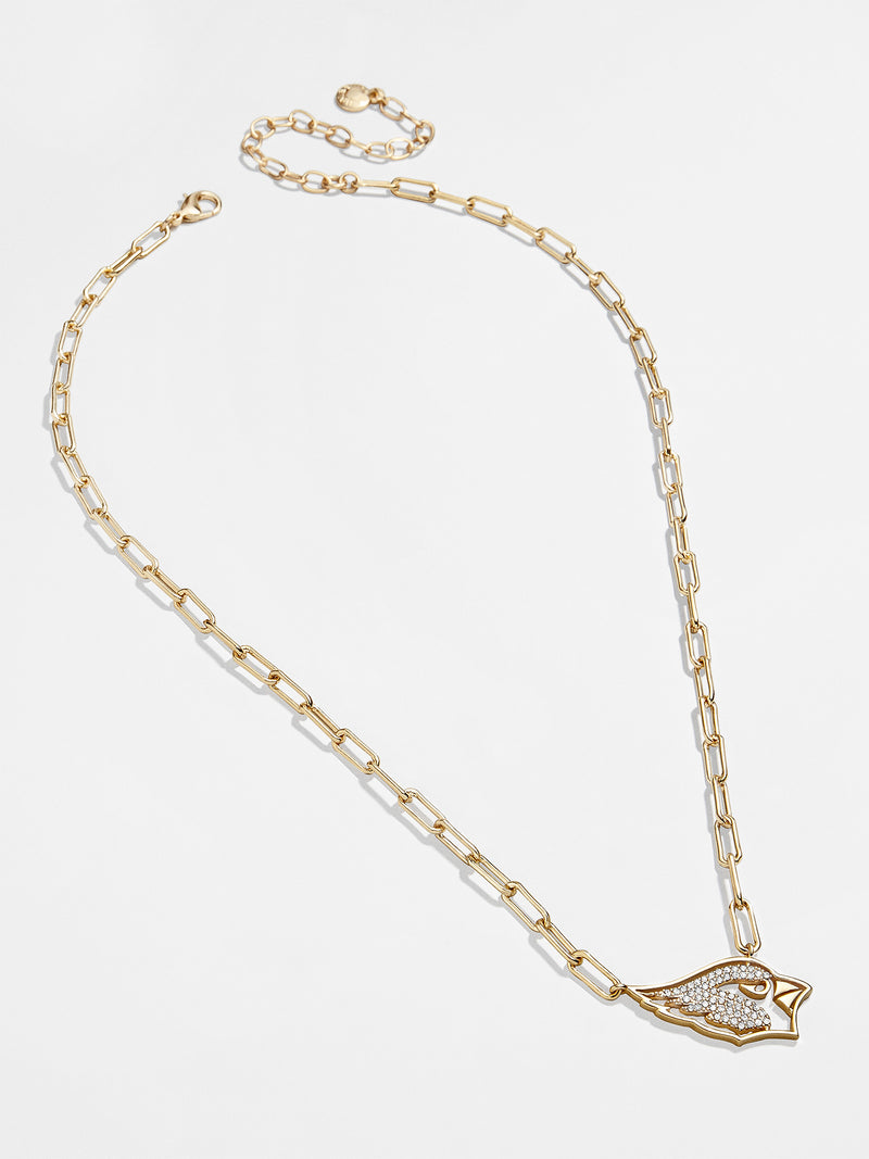 BaubleBar Arizona Cardinals NFL Gold Chain Necklace - Arizona Cardinals - NFL paperclip chain nameplate necklace