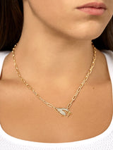 BaubleBar Arizona Cardinals NFL Gold Chain Necklace - Arizona Cardinals - NFL paperclip chain nameplate necklace