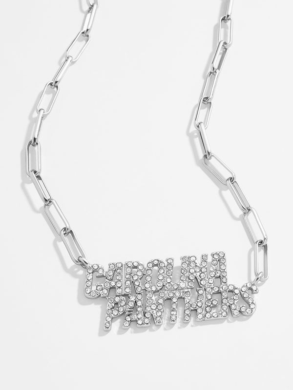 Carolina Panthers NFL Silver Chain Necklace