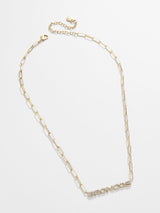 BaubleBar Denver Broncos NFL Gold Chain Necklace - Denver Broncos - NFL paperclip chain nameplate necklace