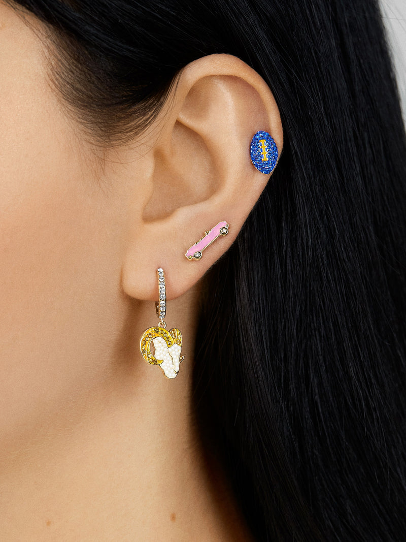 BaubleBar Los Angeles Rams NFL Earring Set - NFL huggie earrings & studs