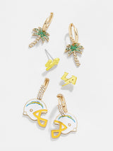 BaubleBar Los Angeles Chargers NFL Earring Set - Los Angeles Chargers - NFL huggie earrings & studs