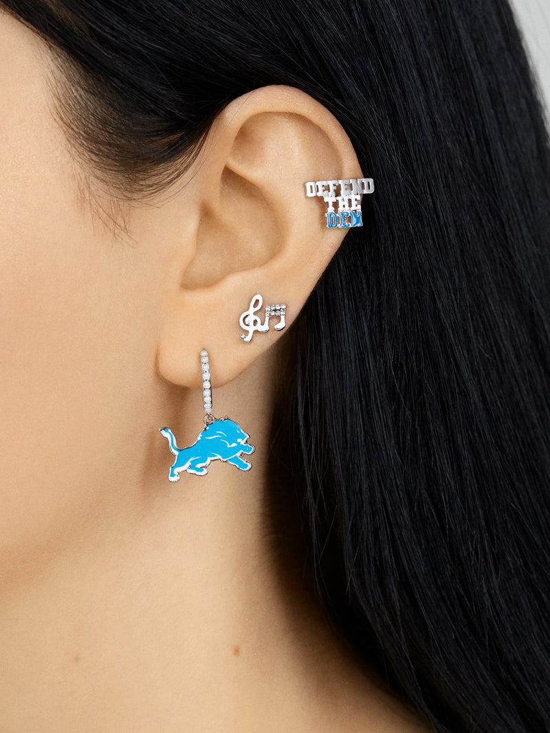 BaubleBar Detroit Lions NFL Earring Set - Detroit Lions - NFL huggie earrings & studs