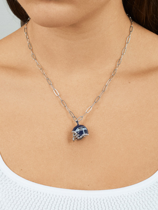 NFL Helmet Charm Necklace - Seattle Seahawks