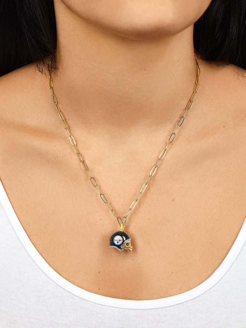 BaubleBar NFL Helmet Charm Necklace - Pittsburgh Steelers - NFL pendant necklace