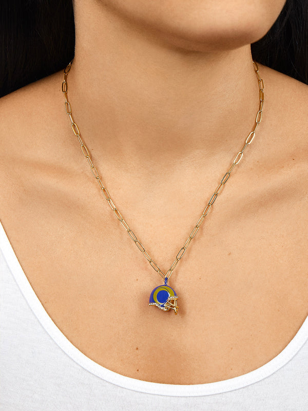 NFL Helmet Charm Necklace - Los Angeles Rams