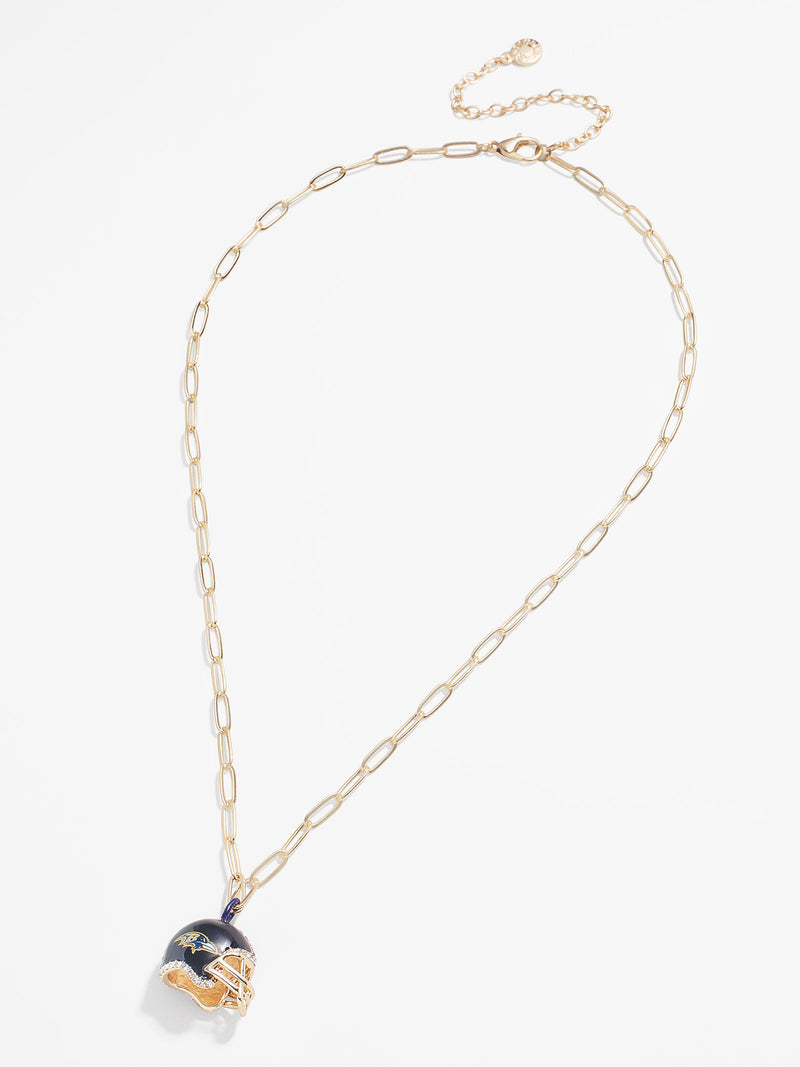 BaubleBar NFL Helmet Charm Necklace - Baltimore Ravens - NFL pendant necklace
