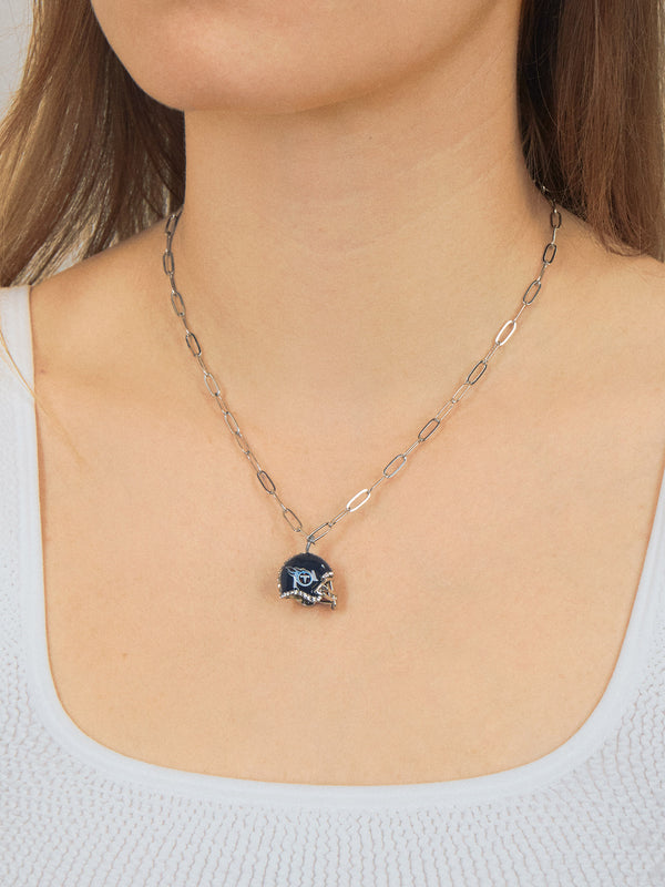 NFL Helmet Charm Necklace - Tennessee Titans
