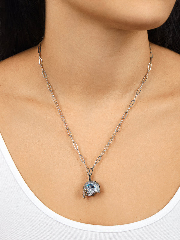 NFL Helmet Charm Necklace - Carolina Panthers