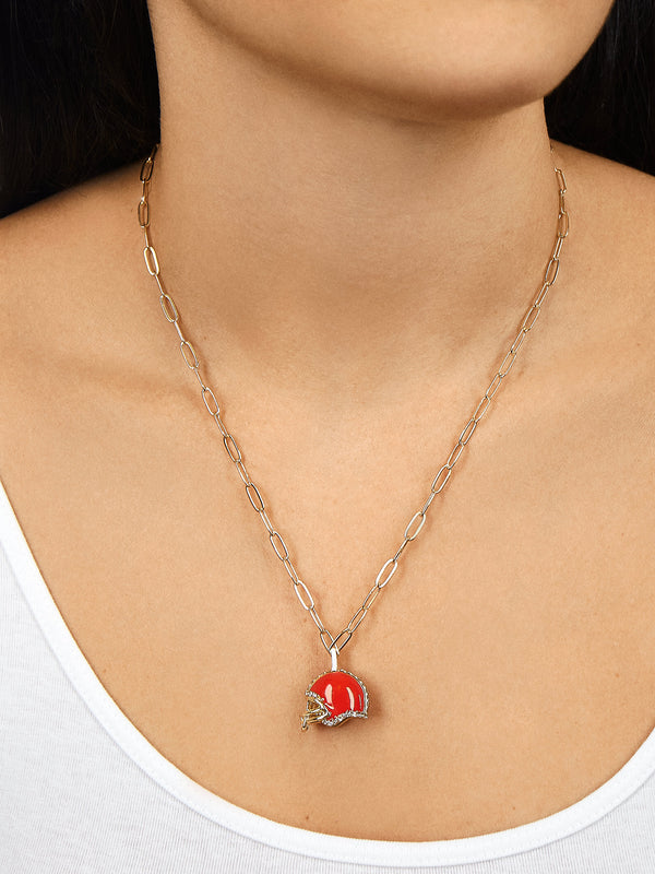 NFL Helmet Charm Necklace - Cleveland Browns