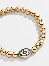 BaubleBar Green Bay Packers NFL Gold Pisa Bracelet - Green Bay Packers - NFL beaded stretch bracelet
