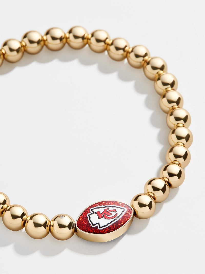 Kansas City Chiefs NFL Gold Tennis Bracelet - Kansas City Chiefs