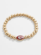BaubleBar Kansas City Chiefs NFL Gold Pisa Bracelet - Kansas City Chiefs - NFL beaded stretch bracelet