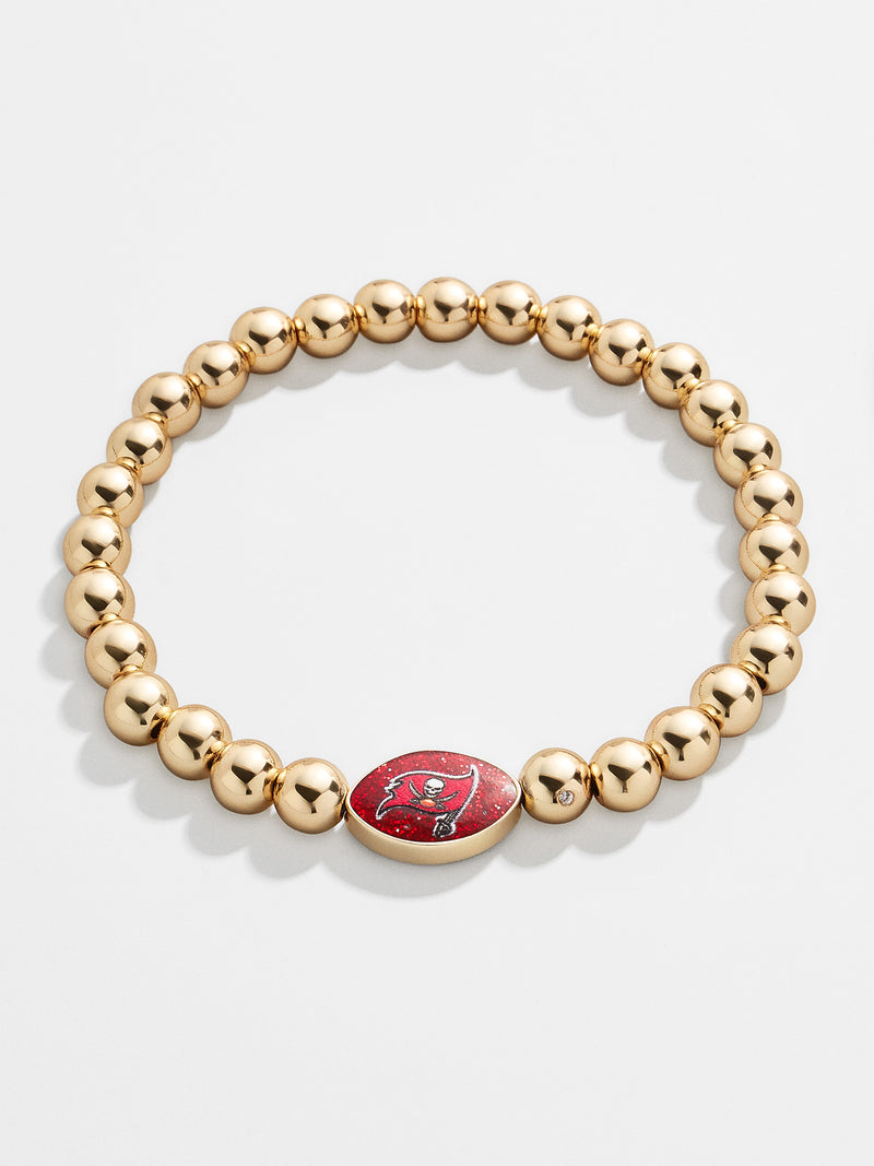 BaubleBar Tampa Bay Buccaneers NFL Gold Pisa Bracelet - Tampa Bay Buccaneers - NFL beaded stretch bracelet