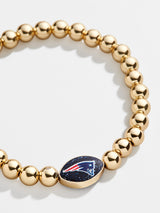 BaubleBar New England Patriots NFL Gold Pisa Bracelet - New England Patriots - NFL beaded stretch bracelet