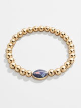 BaubleBar New England Patriots NFL Gold Pisa Bracelet - New England Patriots - NFL beaded stretch bracelet
