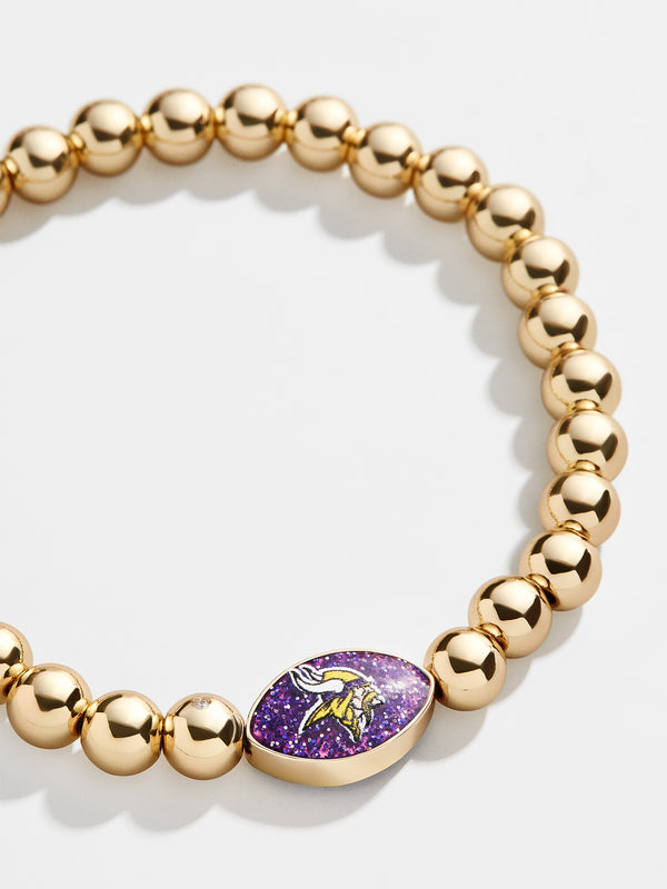 Minnesota Vikings NFL Gold Pisa Bracelet - Minnesota Vikings