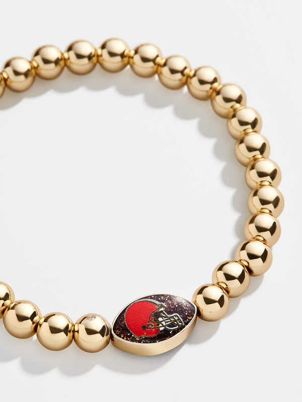 Cleveland Browns Gold NFL Pisa Bracelet - Cleveland Browns