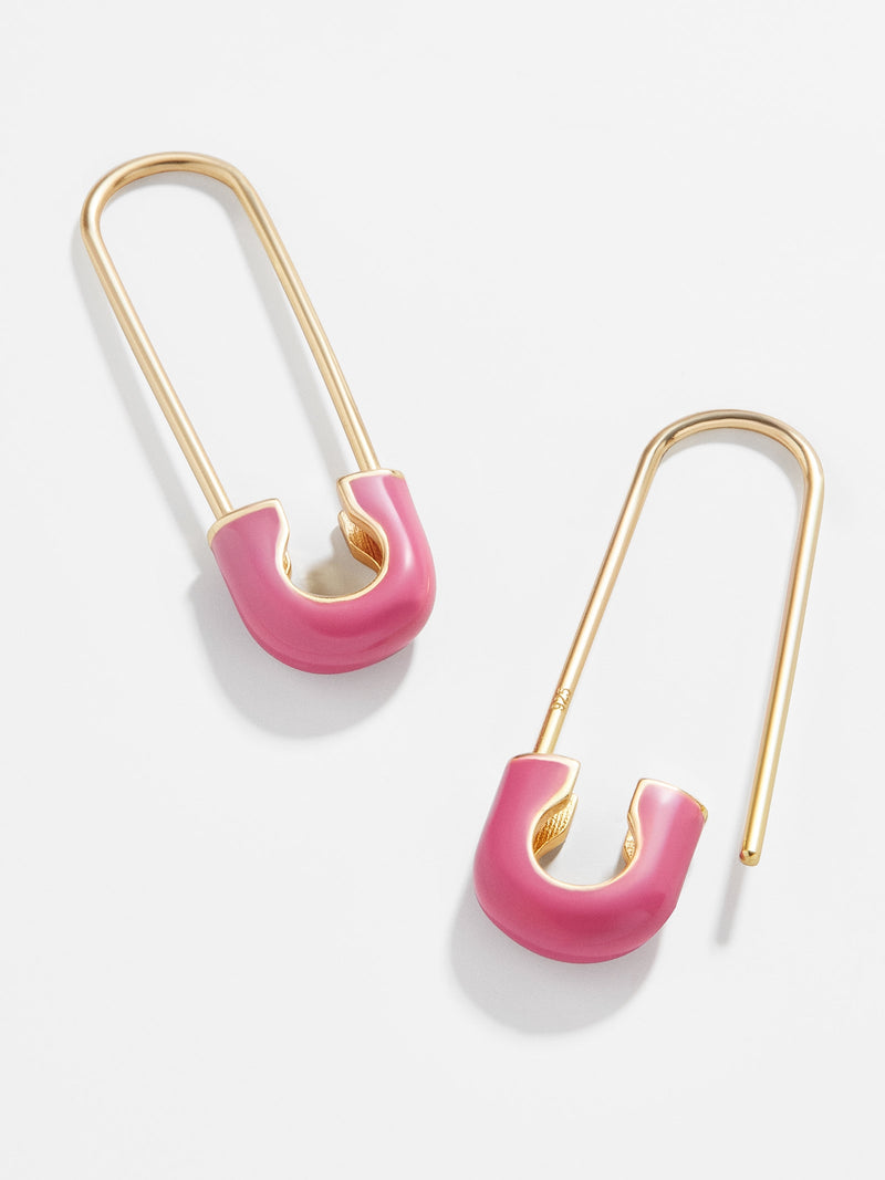 BaubleBar Magenta  - 
    Enamel safety pin earrings
  
