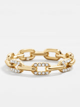 BaubleBar Pavé Hera Ring - Glass - Paperclip chain stacking ring