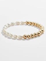 BaubleBar Perlita Pisa Bracelet - Pearl - 
    Gold and pearl beaded stretch bracelet - Also offered in small wrist sizes
  
