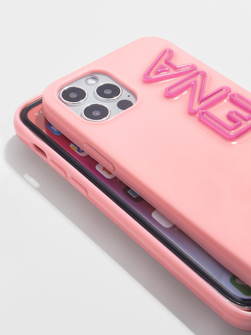 BaubleBar Fine Line Custom iPhone Case - Peach / Fuchsia - Enjoy 20% off custom gifts