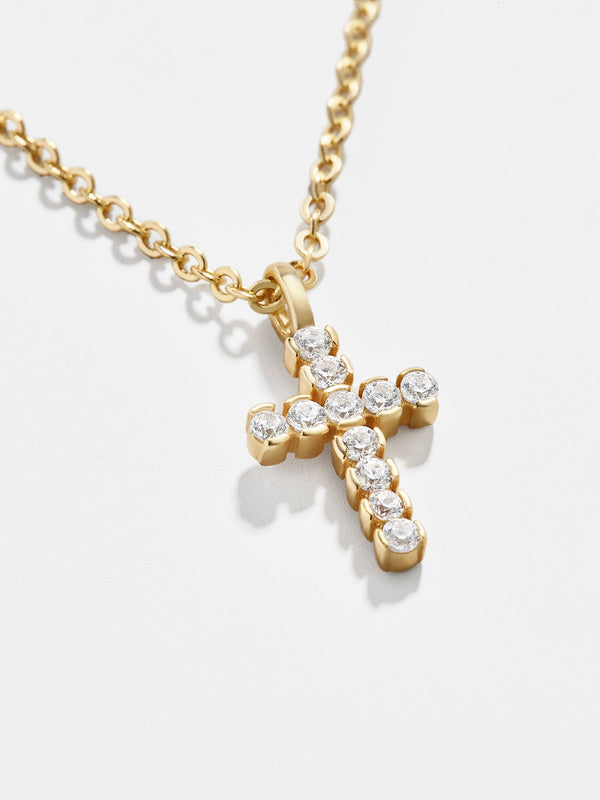 Agape 18K Gold Necklace - Clear/Gold