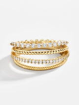 BaubleBar Macie Ring - Cubic Zirconia stacking ring