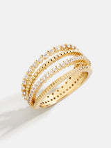 BaubleBar Macie Ring - Cubic Zirconia stacking ring