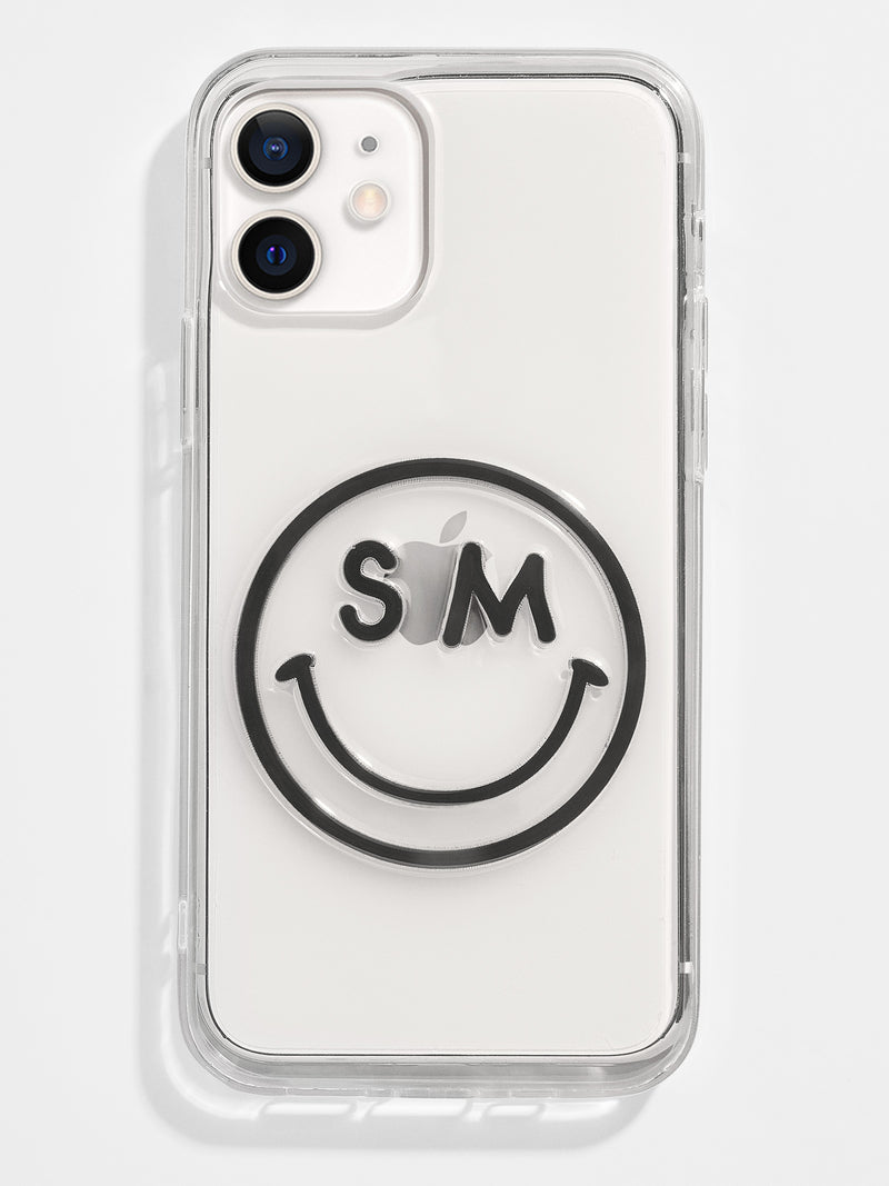 BaubleBar All Smiles Custom iPhone Case - Clear / Black - Customizable phone case