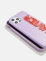 BaubleBar Fine Line Custom iPhone Case - Lavender / Red - 
    Customizable phone case
  
