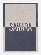 BaubleBar Spell It Out Custom Blanket - Denim Blue/Stone