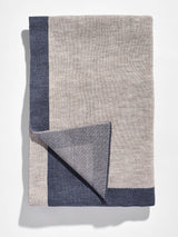 BaubleBar Spell It Out Custom Blanket - Denim Blue/Stone
