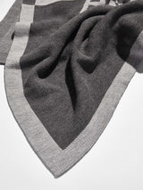 BaubleBar Spell It Out Custom Blanket - Gray/Dark Gray - 
    Custom, machine washable blanket in two sizes
  
