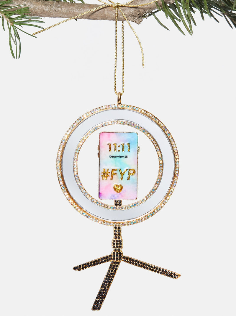 BaubleBar #Influencing Ornament - Ring light holiday tree ornament