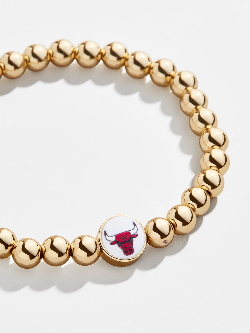 BaubleBar Chicago Bulls Gold Pisa Bracelet - NBA beaded stretch bracelet