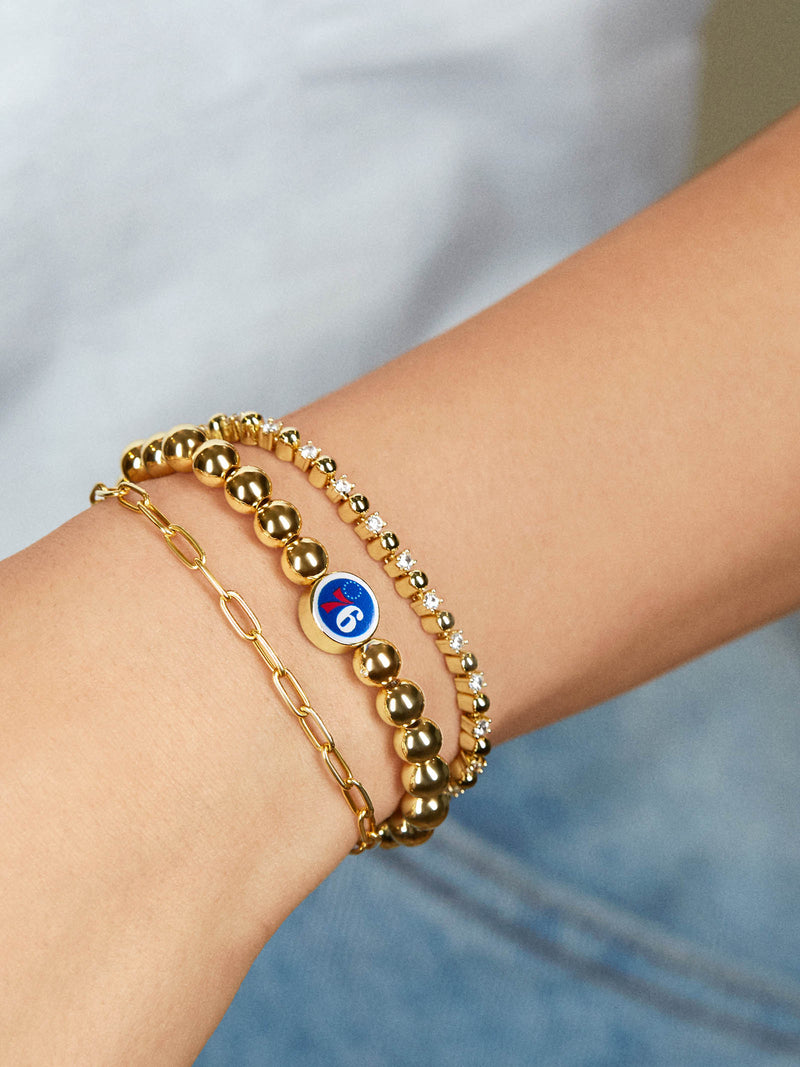BaubleBar Philadelphia 76ers Gold Pisa Bracelet - Get Gifting: Enjoy 20% Off​