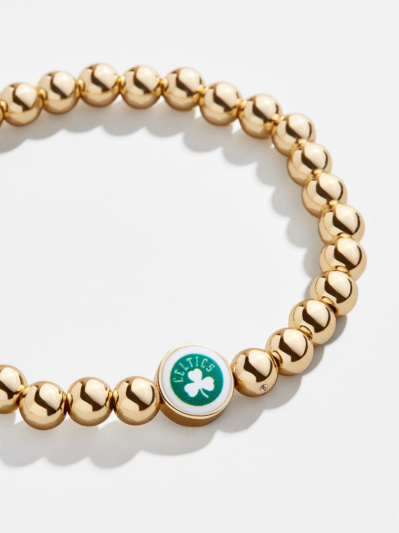 BaubleBar Boston Celtics Gold Pisa Bracelet - NBA beaded stretch bracelet