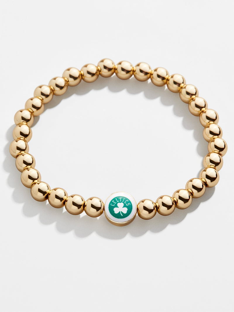 BaubleBar Boston Celtics Gold Pisa Bracelet - NBA beaded stretch bracelet