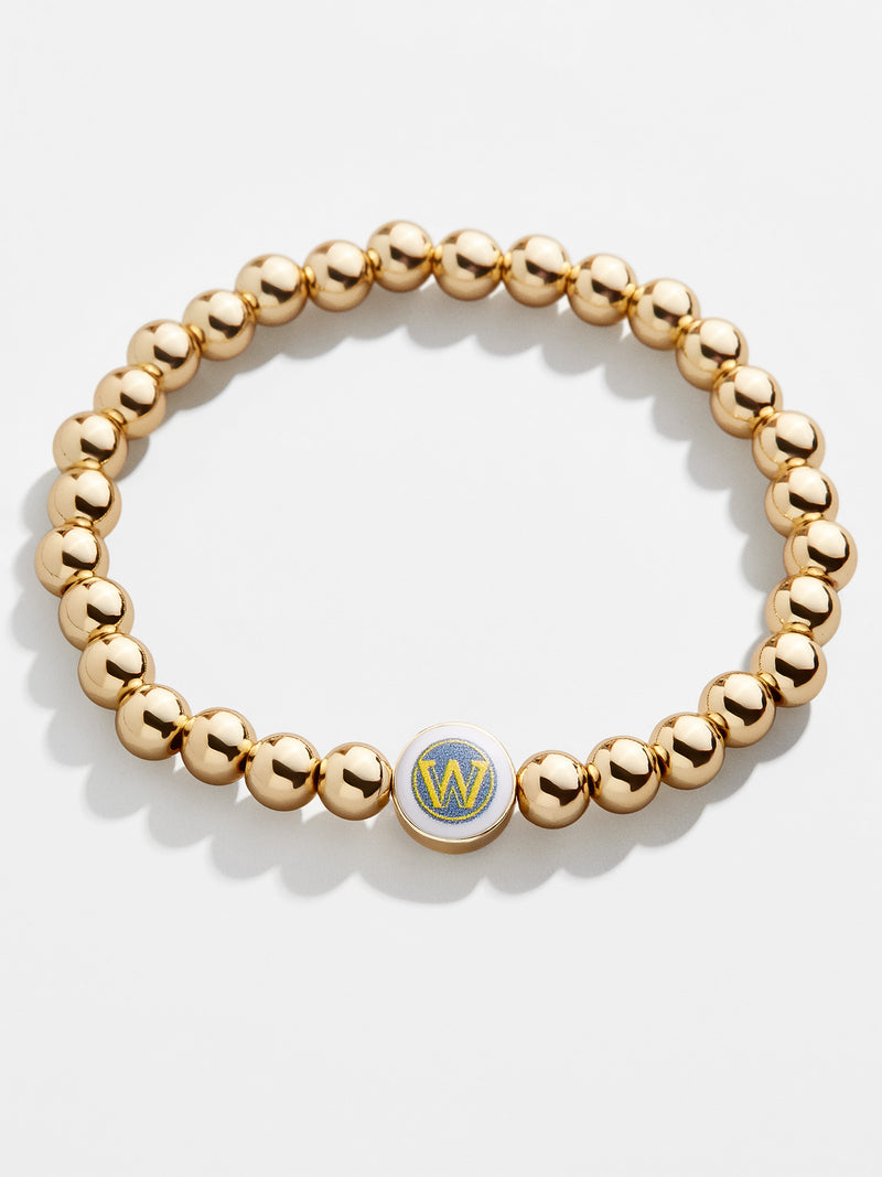 BaubleBar Golden State Warriors Gold Pisa Bracelet - NBA beaded stretch bracelet